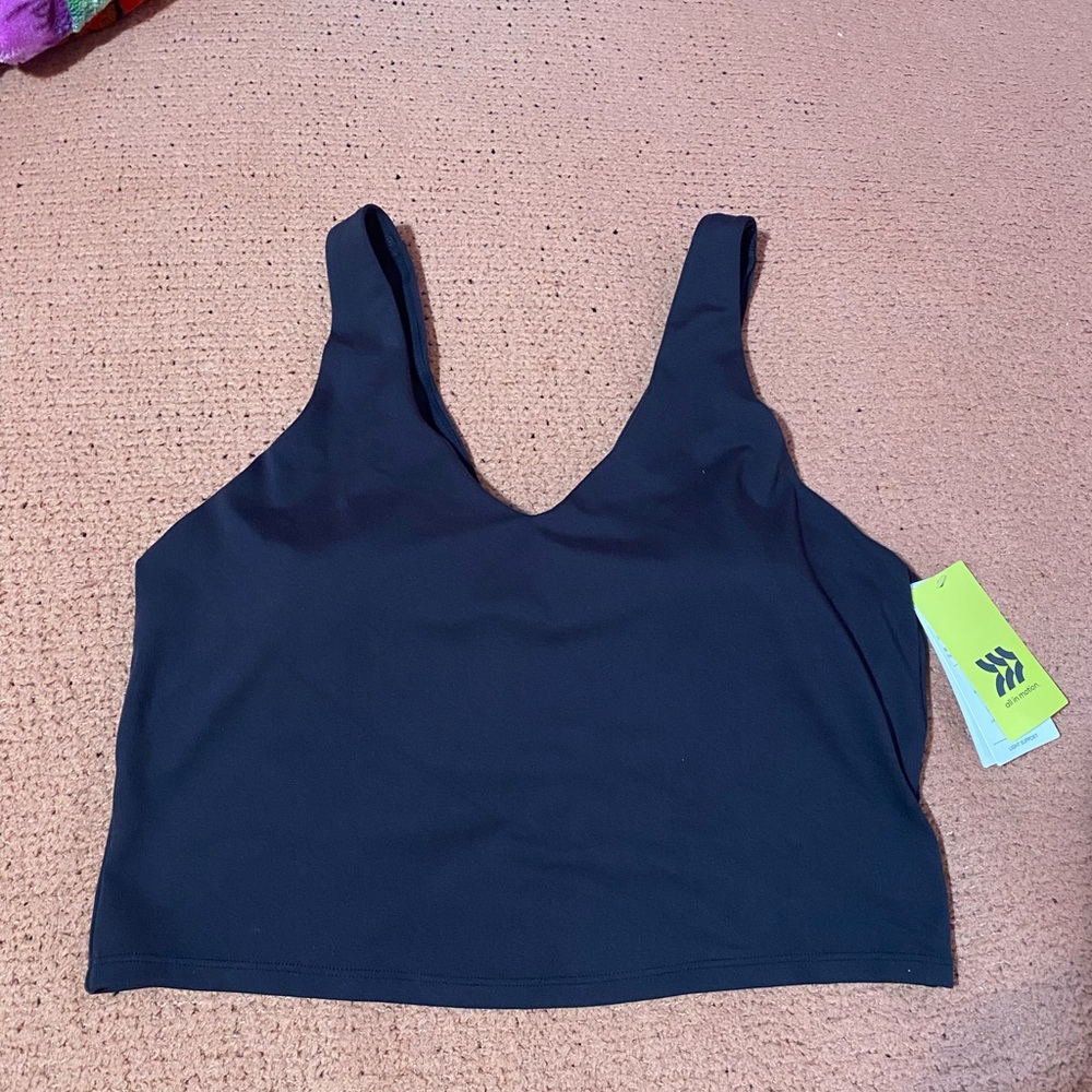 all in motion Black Crop Tank Top